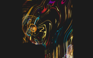 Black background colorful abstract side - a colorful abstract design free wallpaper