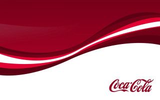 Red white coca cola wavy - vector curve free wallpaper