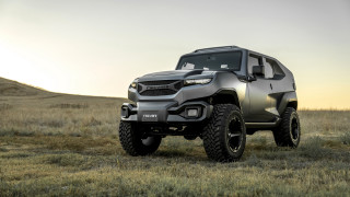 Silver truck field clouds hill - a silver truck free wallpaper