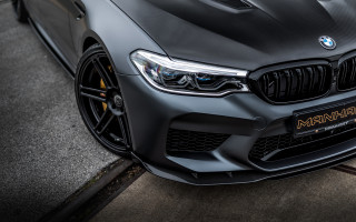 Black bmw m5 street 3d - a street free wallpaper for desktop