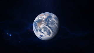 Earth moon stars space art 2 - a view of the earth free wallpaper for desktop