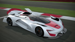 White red sports car race - concept design free wallpaper