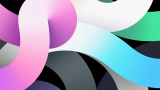 Colorful abstract curved black white - surreal design free wallpaper