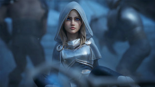 Silver hooded woman sword blonde - a hood free wallpaper