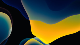 Black yellow blue shapes manessier - bold shape free wallpaper