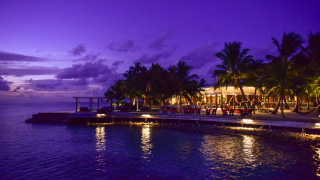 Dock chairs lights palm trees - chair free wallpaper