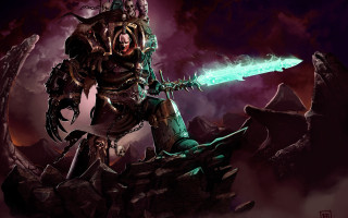 Man sword rock smoke green - warhammer free wallpaper