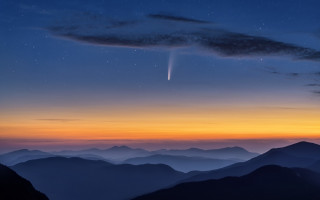 Mountain night sky shooting star - shooting free wallpaper