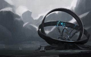 Futuristic building circular structure boat - a futuristic looking building free wallpaper