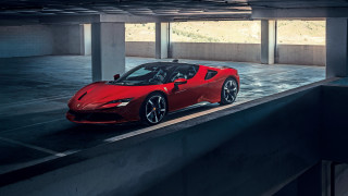 Red sports car parking garage 10 - a parking garage free wallpaper for desktop