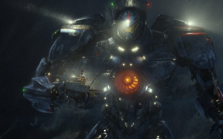 Robot glowingface darkwater ship cityscape - the dark water free wallpaper