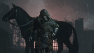 Armor horse foggy outdoors sword - bloodborne free wallpaper
