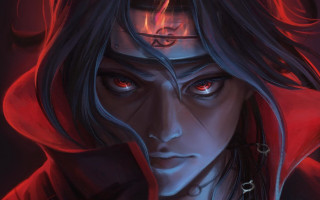 Red eyed man hoodie purple - a red light free wallpaper for desktop