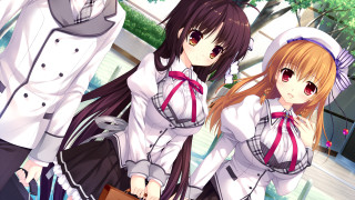 Anime girls white outfits man - hint of yayoi kasuma free wallpaper for desktop