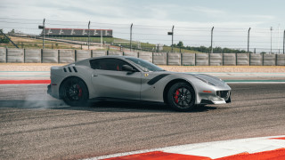 Silver sports car smoke tires 2 - side profile free wallpaper