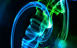 Blue green swirl hologram spirals - swirl free wallpaper