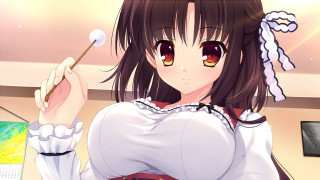 Girl white shirt holding stick - a stick free wallpaper for desktop