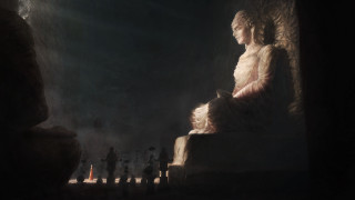 Woman child bench group fantasy - a child free wallpaper