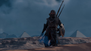 Desert mountain armor sword shield - daryush shokof free wallpaper for desktop