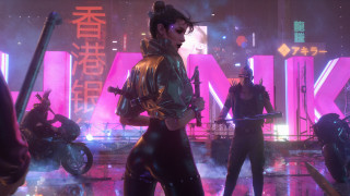 Cyberpunk group stage microphone guitar - cyberpunk style free wallpaper