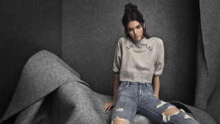Woman sitting ripped jeans sweater - grunge aesthetic free wallpaper