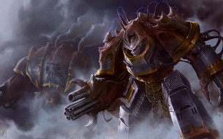 Robot demon arm warhammer armor - a dark cloud free wallpaper
