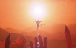 Scissors sunset silhouette moon cloud - the other side of the image free wallpaper