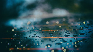 Wet water drops bokeh macro - drop of water free wallpaper