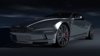 Silver sports car dark room 6 - silver free wallpaper