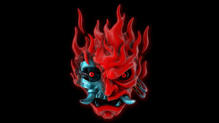 Red demon mask flame glow - zbrush free wallpaper for desktop