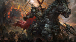 Man horse demon fire smoke - a giant demon free wallpaper