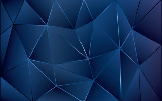 Blue abstract lowpoly triangle pattern - geometric shape free wallpaper for desktop