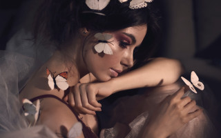 Butterfly face dress elina karimova - butterfly free wallpaper