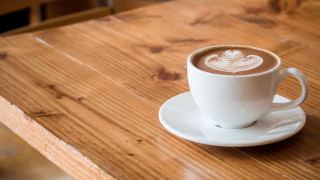 Coffee saucer wooden table leaf 2 - product photo free wallpaper