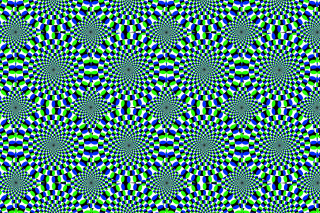 Blue black pattern white background - optical illusion free wallpaper