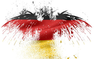 Grungy german flag bird head - berlin secession free wallpaper