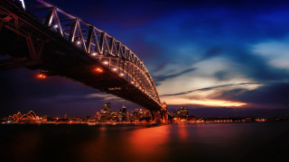 Bridge city night lights australian - elizabeth durack free wallpaper for desktop