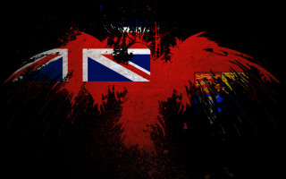 Grungy british flag bird back - a grungy effect free wallpaper