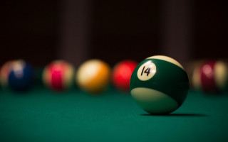 Poolball green table number14 raytraced - top free wallpaper for desktop