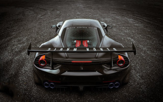 Black sports car red taillight 2 - a red tail light free wallpaper