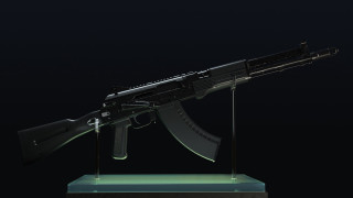 Toy gun stand black background - 3 d model free wallpaper for desktop