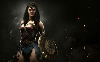 Wonder woman armor black hair - unreal engine 5 free wallpaper for desktop