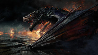 Dragon boat fire breathing embers - mouth free wallpaper