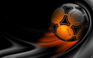 Soccer ball black orange background - alain tasso free wallpaper for desktop