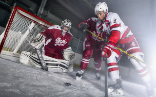 Hockey players ice rink net - the ice free wallpaper