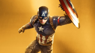 Captain america shield armor military 2 - a yellow background behind free wallpaper