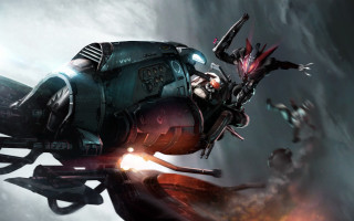 Futuristic space ship robot man - a giant robot free wallpaper
