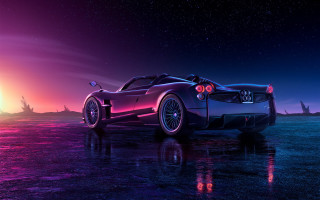 Wet night car light art - wet free wallpaper for desktop