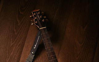 Guitar neck wood floor picker - sharp foccus ilustration free wallpaper
