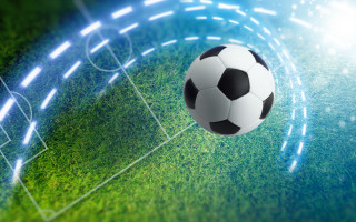 Soccer ball flying goal bright - 3 d model free wallpaper for desktop